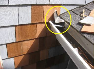kickout flashing to direct water away from house and siding