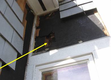 rotted sheathing because no kickout flashing